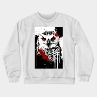 Snowy Owl Ink Painting Crewneck Sweatshirt